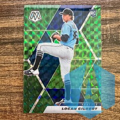 2021 Panini Mosaic Green Mosaic Prizm #287 Logan Gilbert Seattle Mariners RC